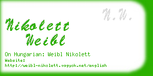 nikolett weibl business card